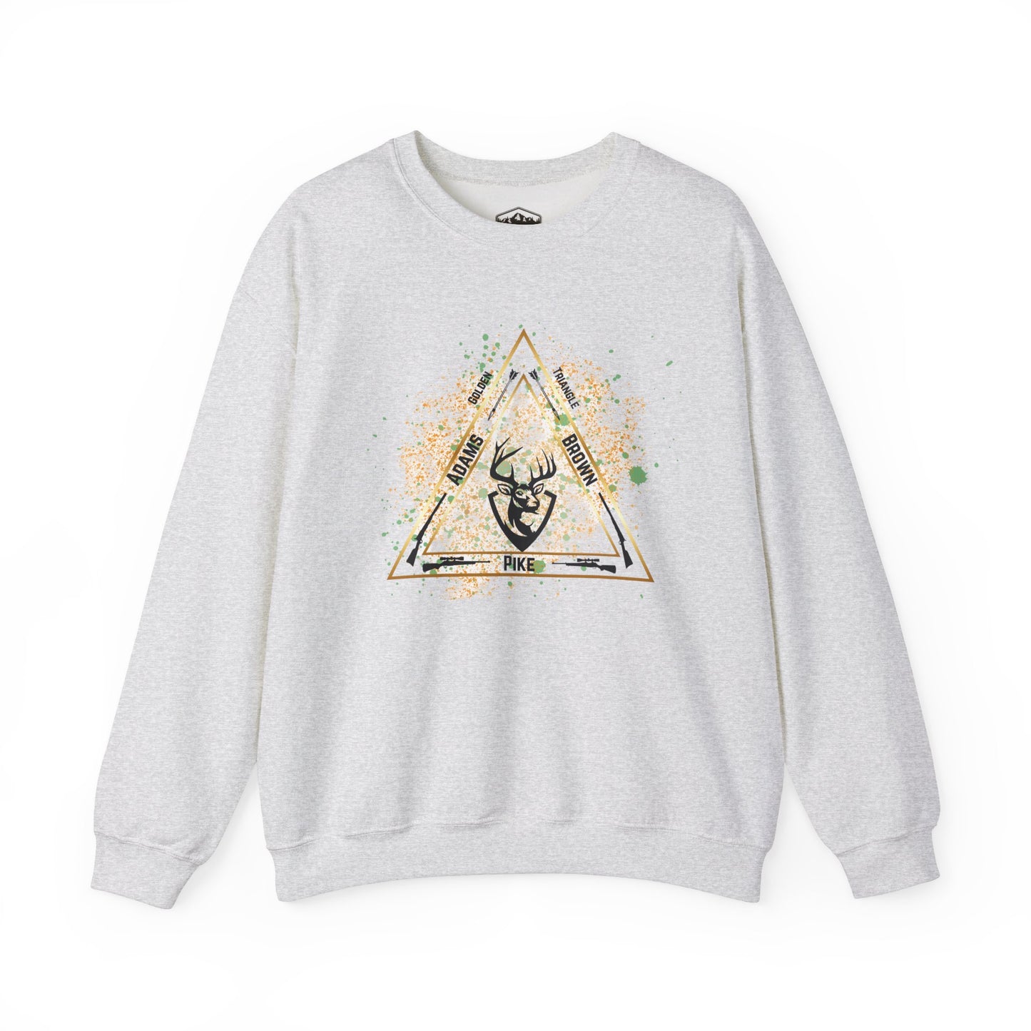 Golden Triangle Crewneck Sweatshirt for Whitetail Deer Hunters, Hunter Sweatshirt, Hunting Apparel, Outdoor Clothing, Deer Hunting Gift,