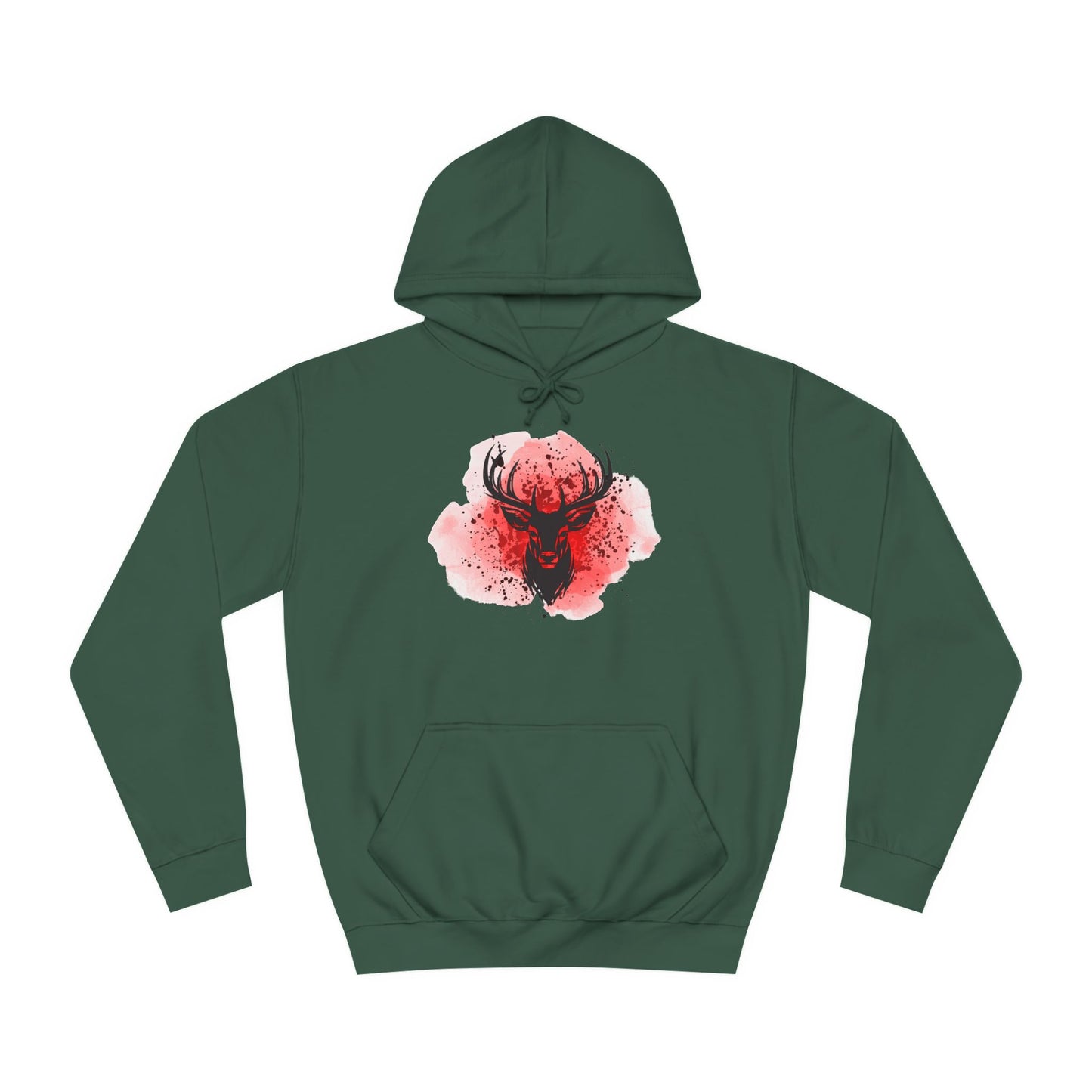 Bold Stag Graphic Unisex College Hoodie - Stylish & Comfortable