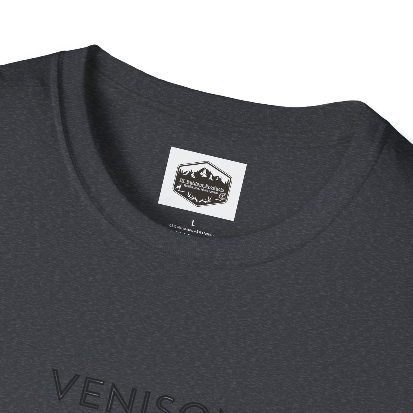 Venison Hunter T-Shirt, Unisex Softstyle Tee, Original Fast Food Graphic Shirt, Hunting Season Apparel, Hunter Gift