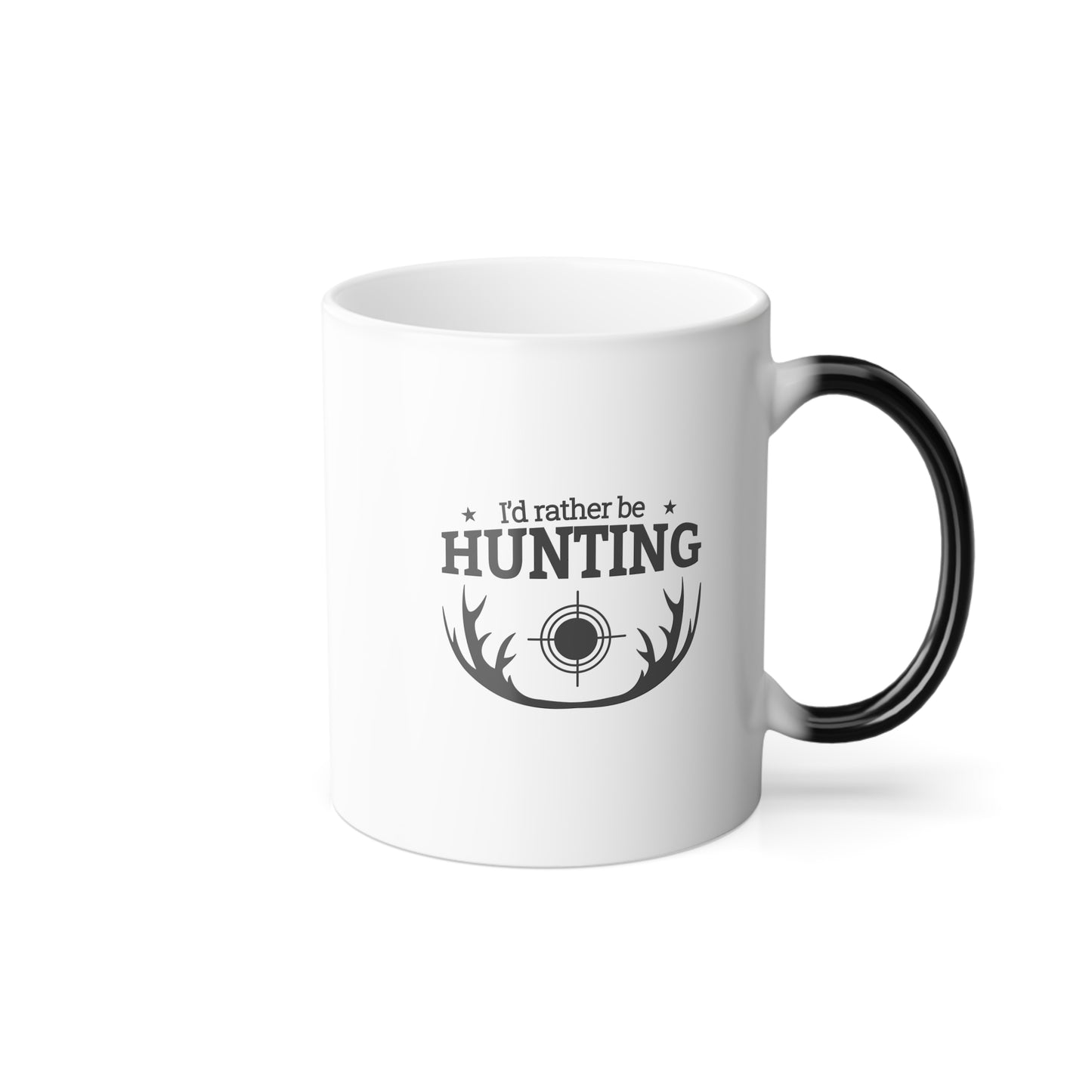 Color Morphing Mug - I'd Rather Be Hunting, Perfect Gift for Hunters, Fishing Mug, Personalized Coffee Cup, Unique Gift Idea