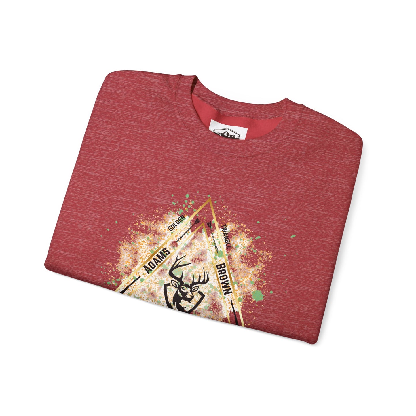 Golden Triangle Crewneck Sweatshirt for Whitetail Deer Hunters, Hunter Sweatshirt, Hunting Apparel, Outdoor Clothing, Deer Hunting Gift,