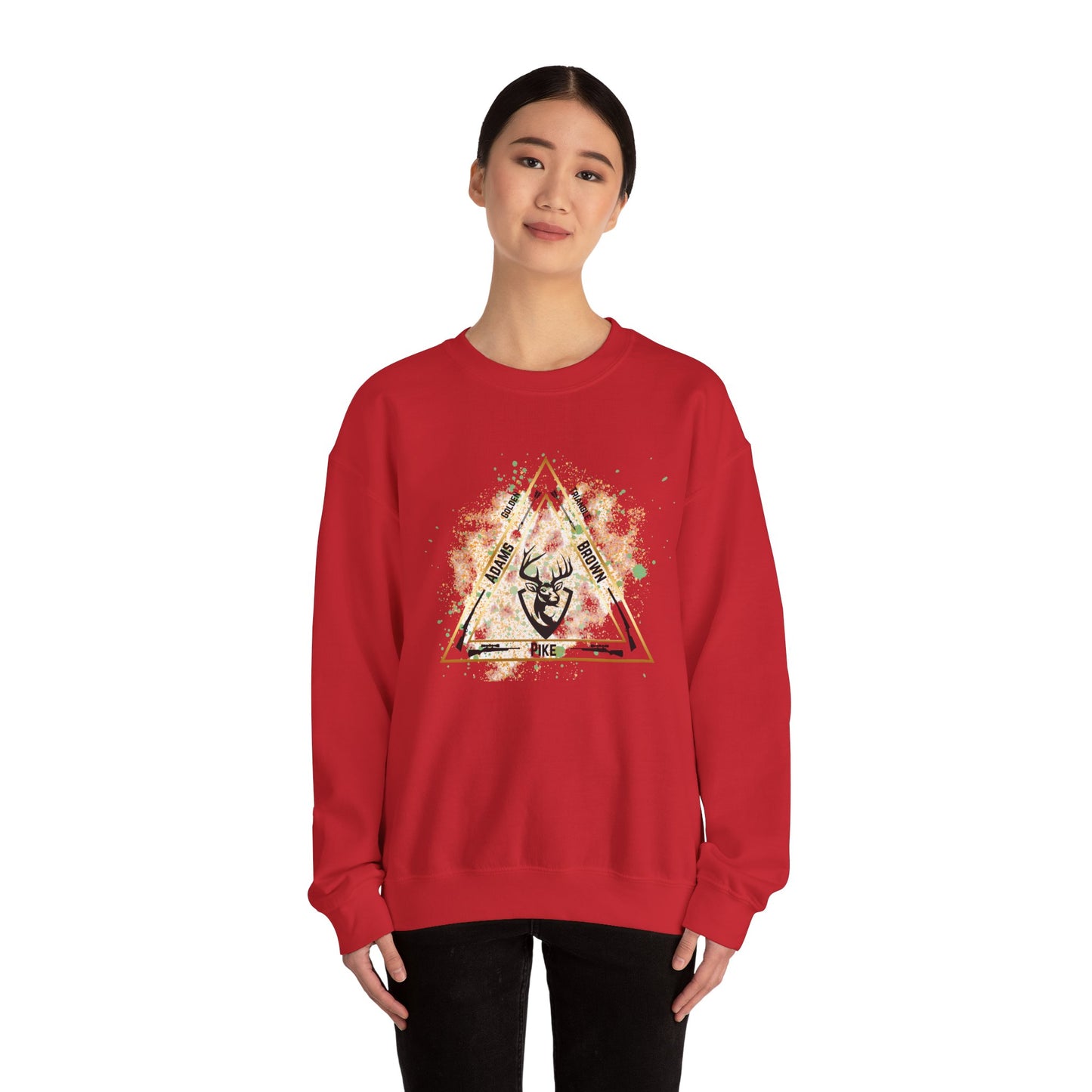 Golden Triangle Crewneck Sweatshirt for Whitetail Deer Hunters, Hunter Sweatshirt, Hunting Apparel, Outdoor Clothing, Deer Hunting Gift,