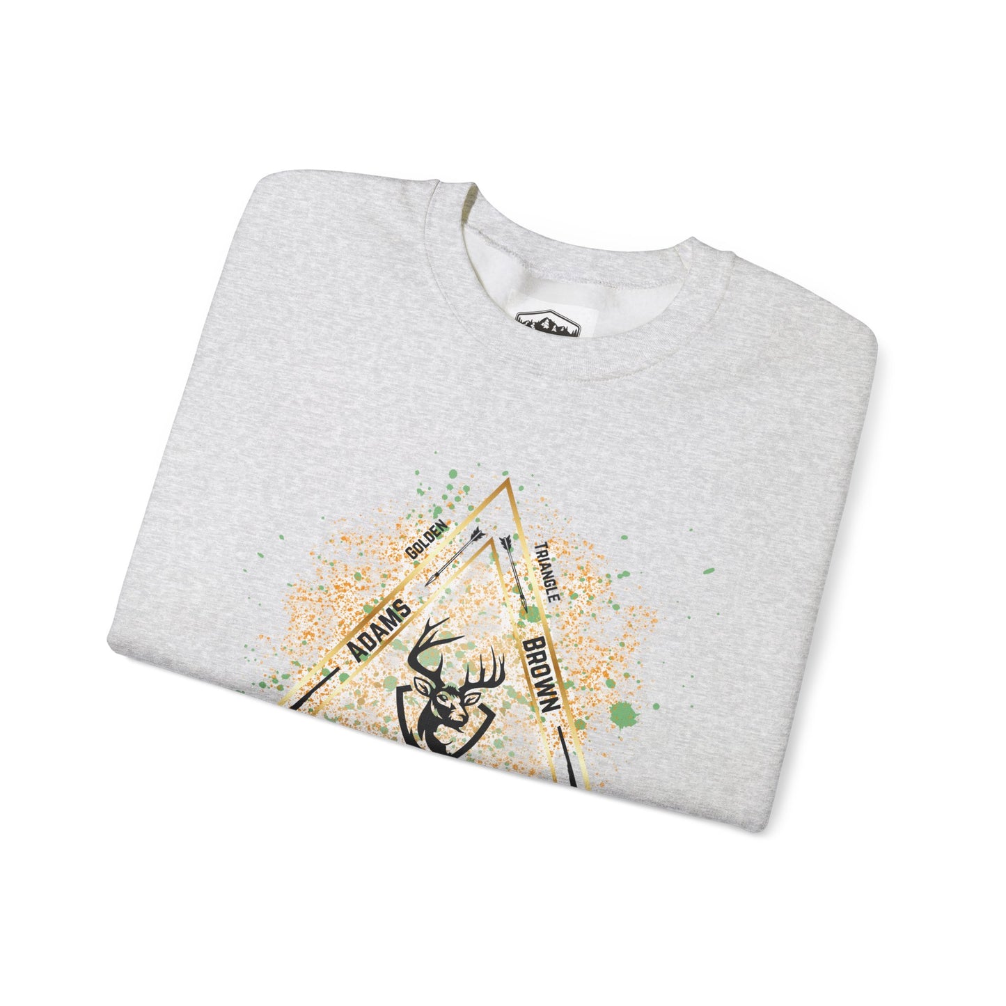 Golden Triangle Crewneck Sweatshirt for Whitetail Deer Hunters, Hunter Sweatshirt, Hunting Apparel, Outdoor Clothing, Deer Hunting Gift,