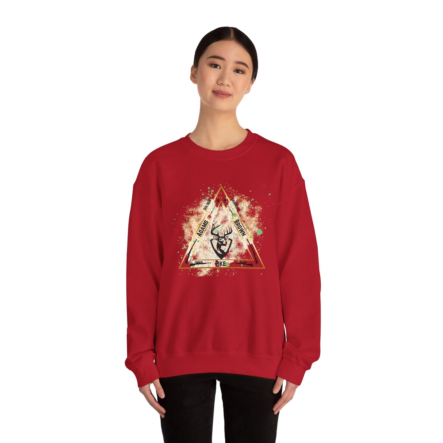 Golden Triangle Crewneck Sweatshirt for Whitetail Deer Hunters, Hunter Sweatshirt, Hunting Apparel, Outdoor Clothing, Deer Hunting Gift,