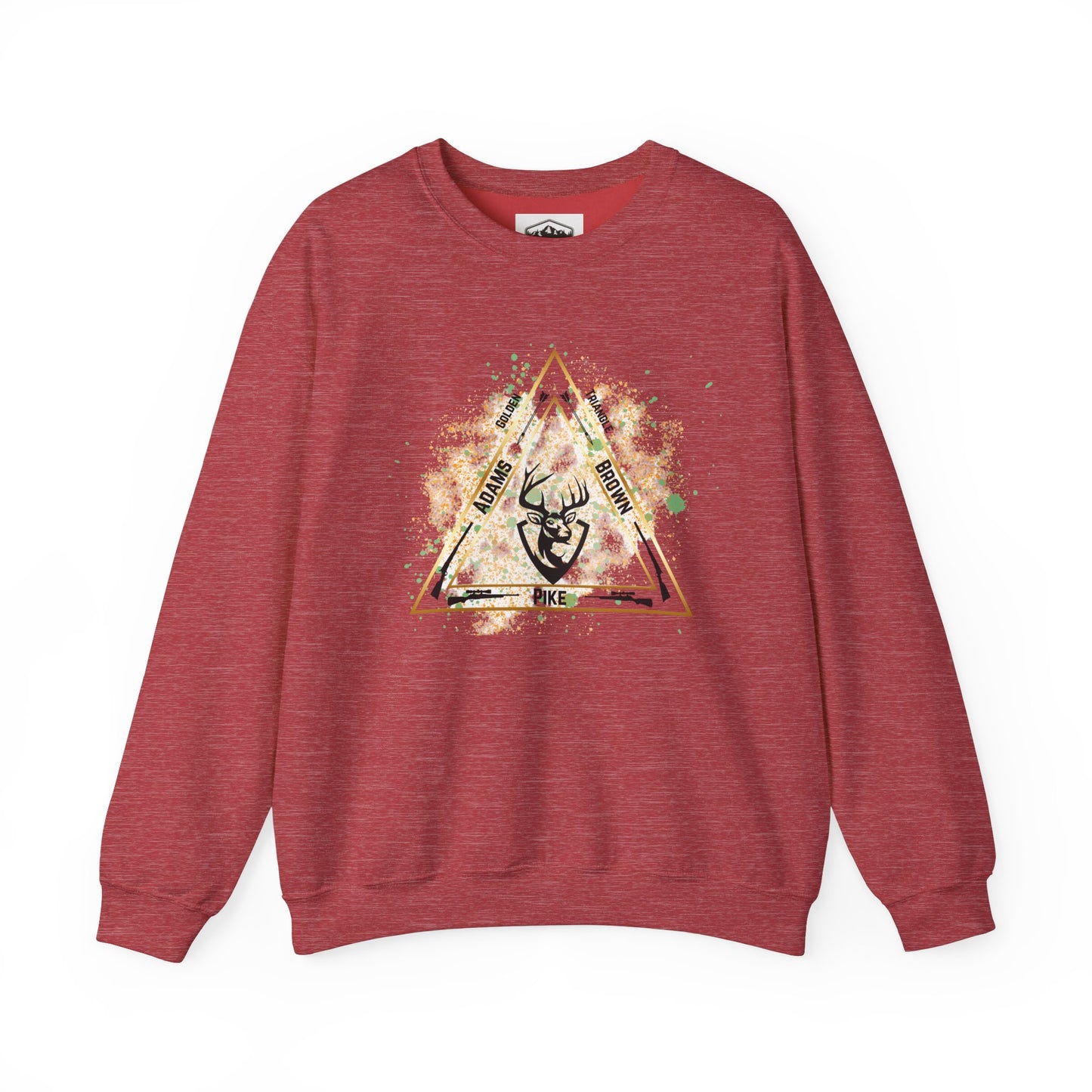 Golden Triangle Crewneck Sweatshirt for Whitetail Deer Hunters, Hunter Sweatshirt, Hunting Apparel, Outdoor Clothing, Deer Hunting Gift,