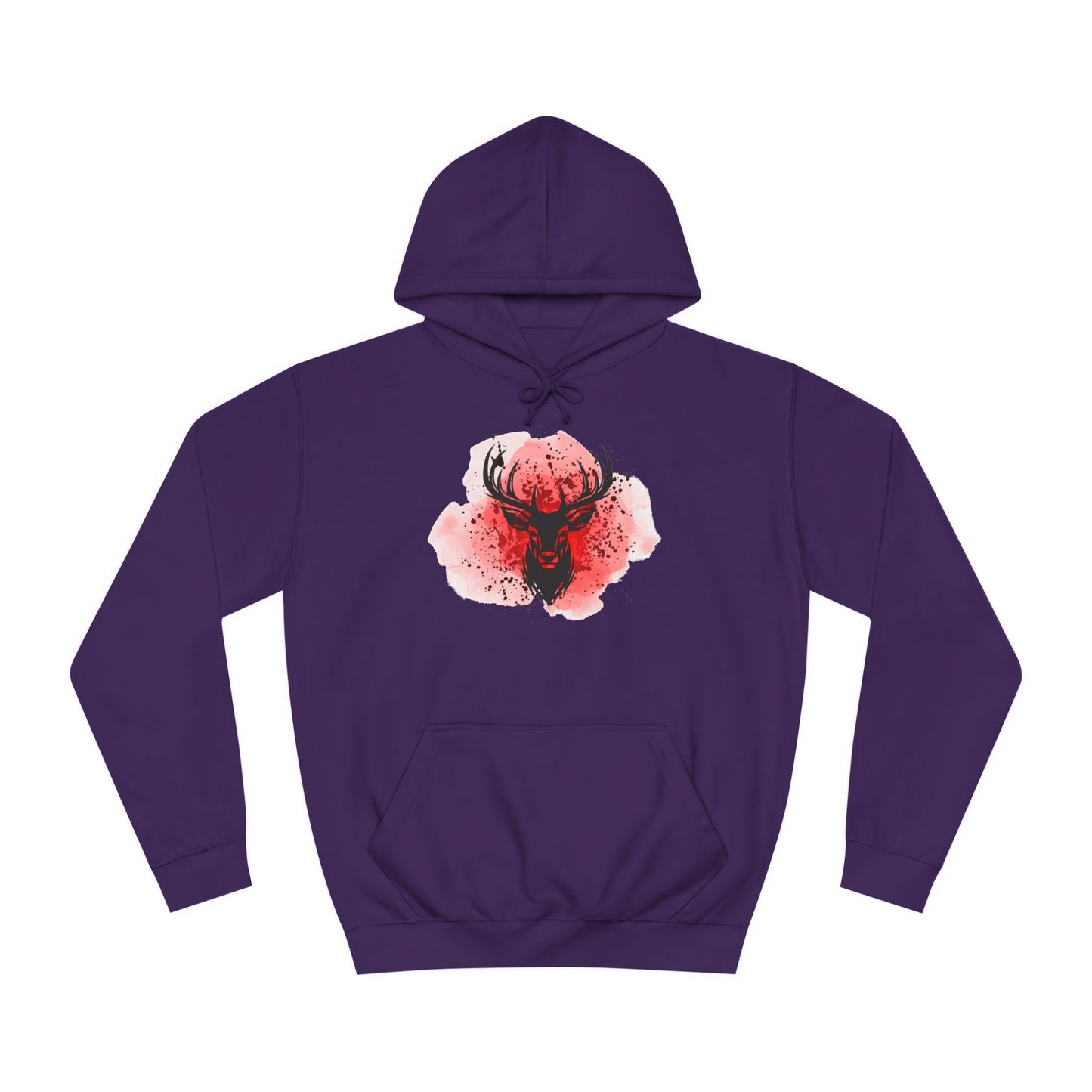 Bold Stag Graphic Unisex College Hoodie - Stylish & Comfortable