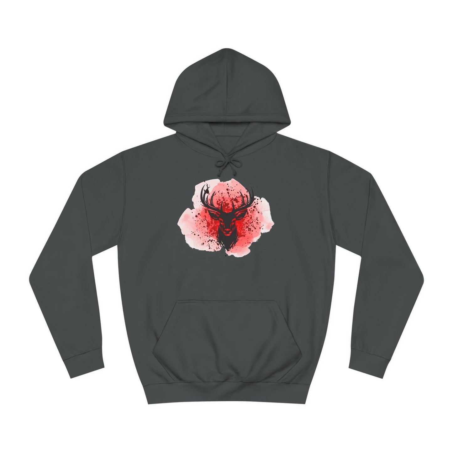 Bold Stag Graphic Unisex College Hoodie - Stylish & Comfortable