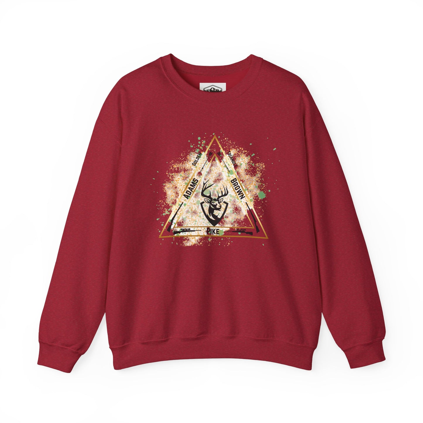 Golden Triangle Crewneck Sweatshirt for Whitetail Deer Hunters, Hunter Sweatshirt, Hunting Apparel, Outdoor Clothing, Deer Hunting Gift,