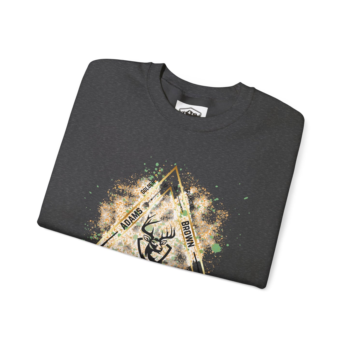 Golden Triangle Crewneck Sweatshirt for Whitetail Deer Hunters, Hunter Sweatshirt, Hunting Apparel, Outdoor Clothing, Deer Hunting Gift,