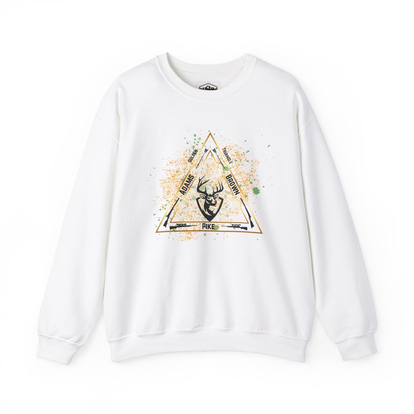 Golden Triangle Crewneck Sweatshirt for Whitetail Deer Hunters, Hunter Sweatshirt, Hunting Apparel, Outdoor Clothing, Deer Hunting Gift,