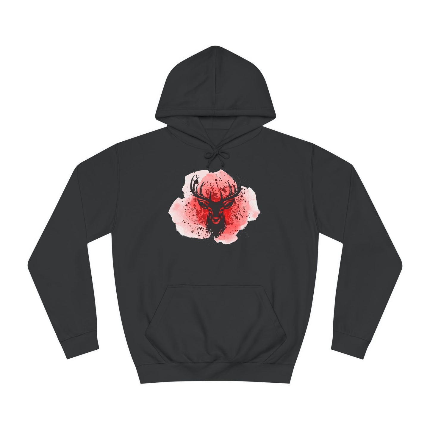 Bold Stag Graphic Unisex College Hoodie - Stylish & Comfortable