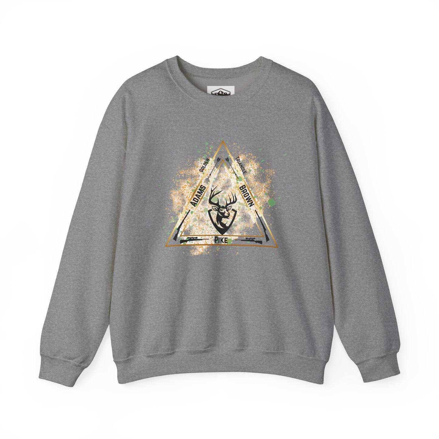 Golden Triangle Crewneck Sweatshirt for Whitetail Deer Hunters, Hunter Sweatshirt, Hunting Apparel, Outdoor Clothing, Deer Hunting Gift,
