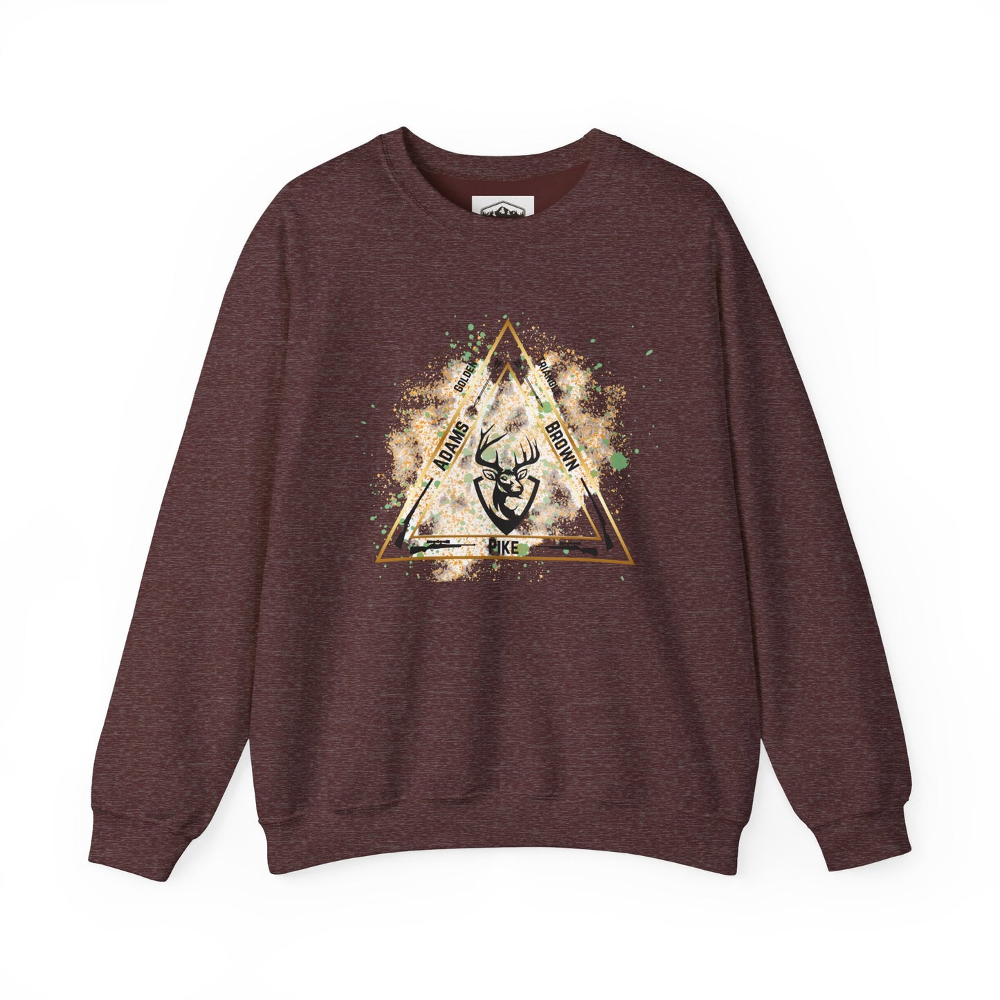 Golden Triangle Crewneck Sweatshirt for Whitetail Deer Hunters, Hunter Sweatshirt, Hunting Apparel, Outdoor Clothing, Deer Hunting Gift,