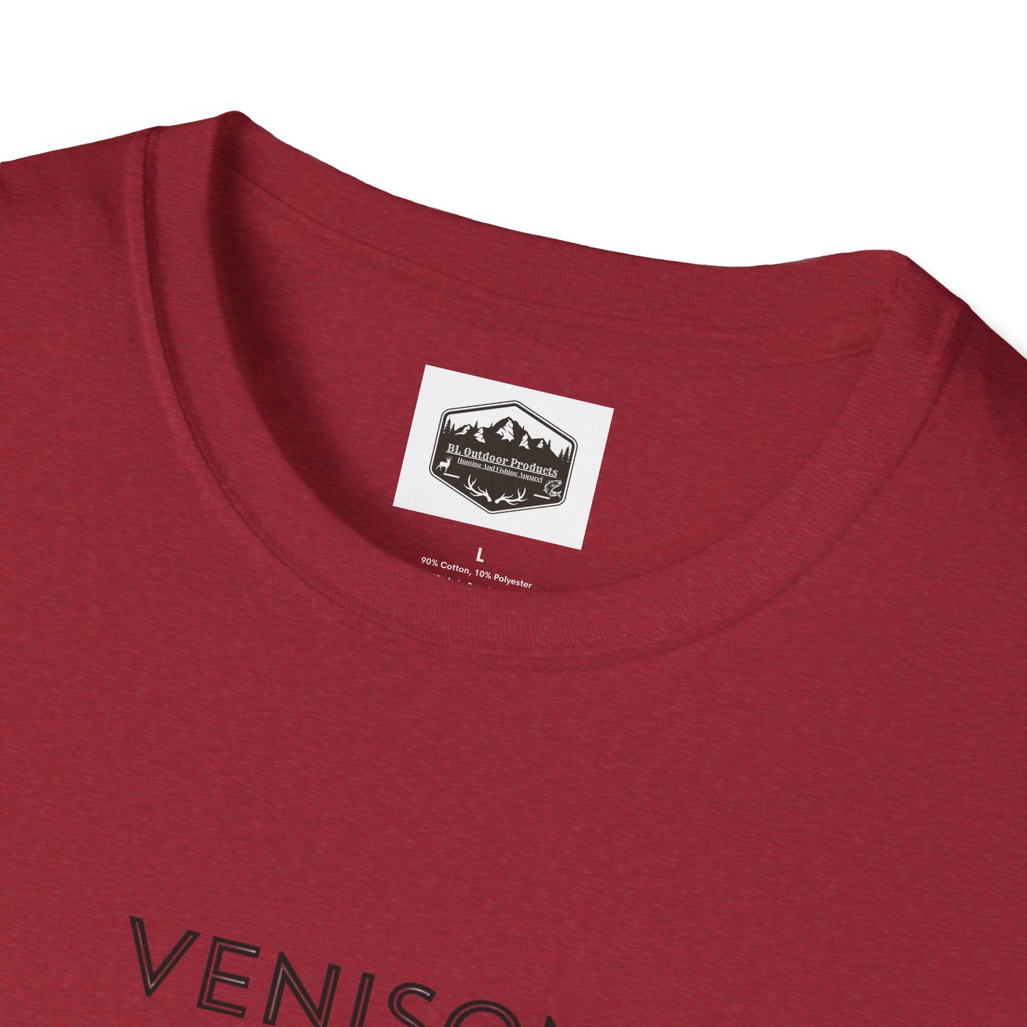 Venison Hunter T-Shirt, Unisex Softstyle Tee, Original Fast Food Graphic Shirt, Hunting Season Apparel, Hunter Gift