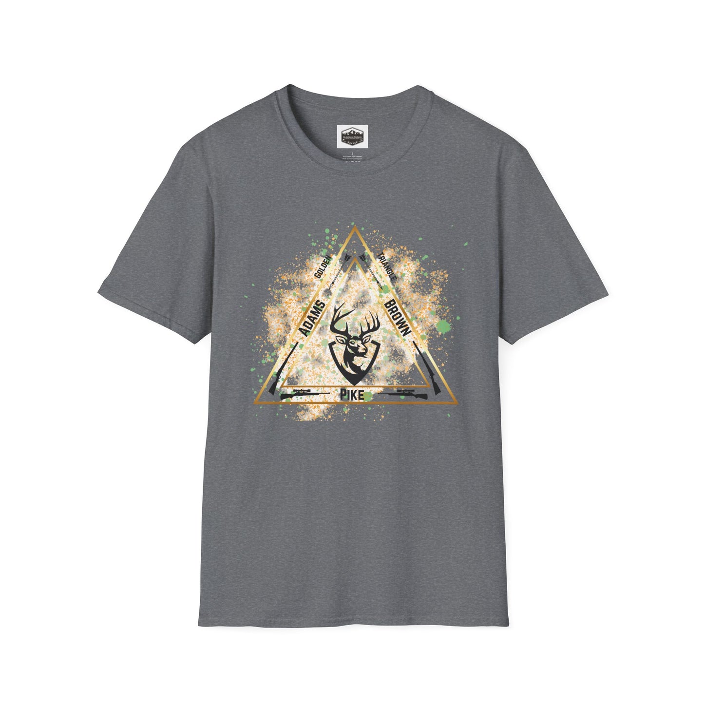 Golden Triangle Whitetail Hunter T-Shirt, Deer Hunting Shirt, Hunting Apparel, Outdoor Clothing, Hunter Gift, Camouflage Tee