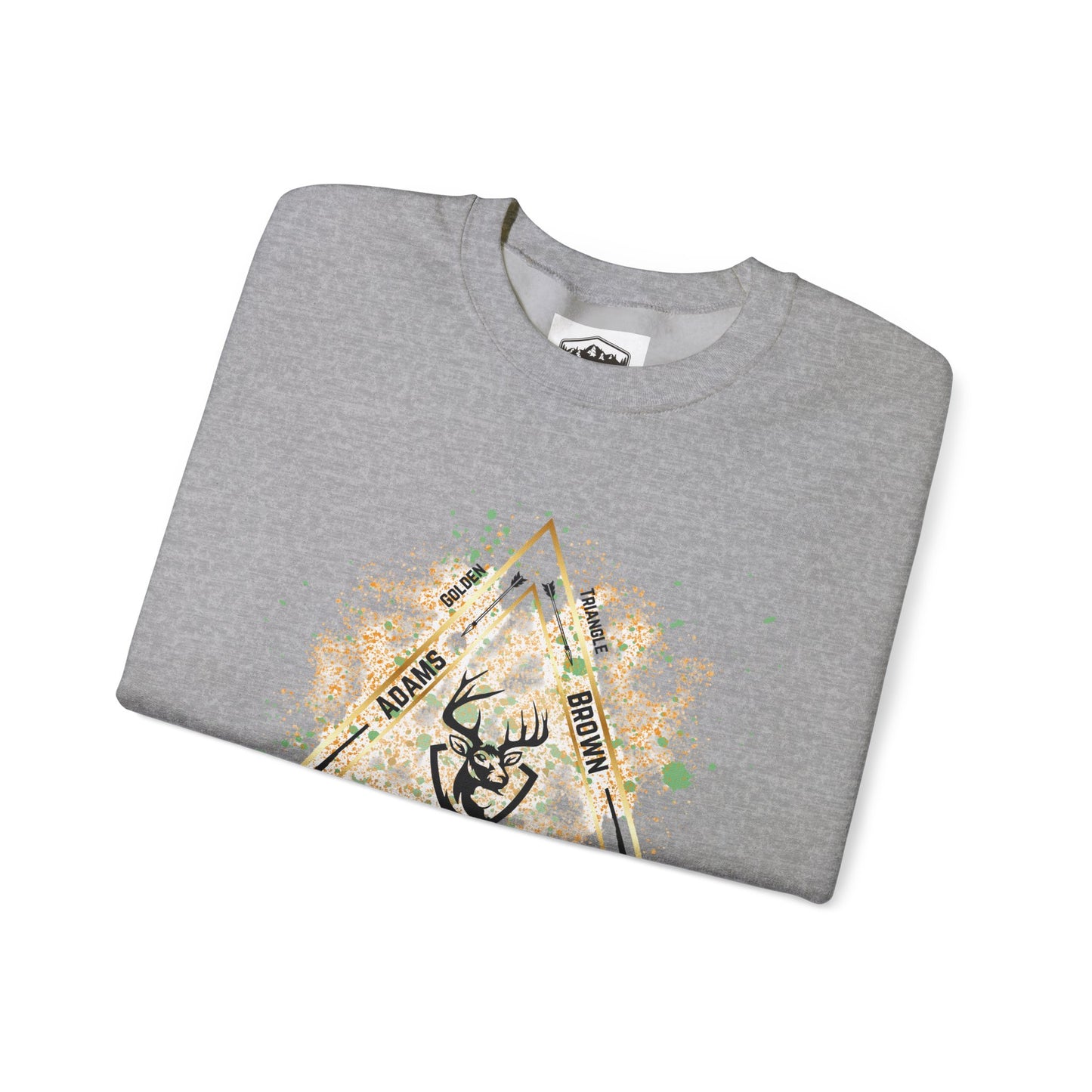 Golden Triangle Crewneck Sweatshirt for Whitetail Deer Hunters, Hunter Sweatshirt, Hunting Apparel, Outdoor Clothing, Deer Hunting Gift,
