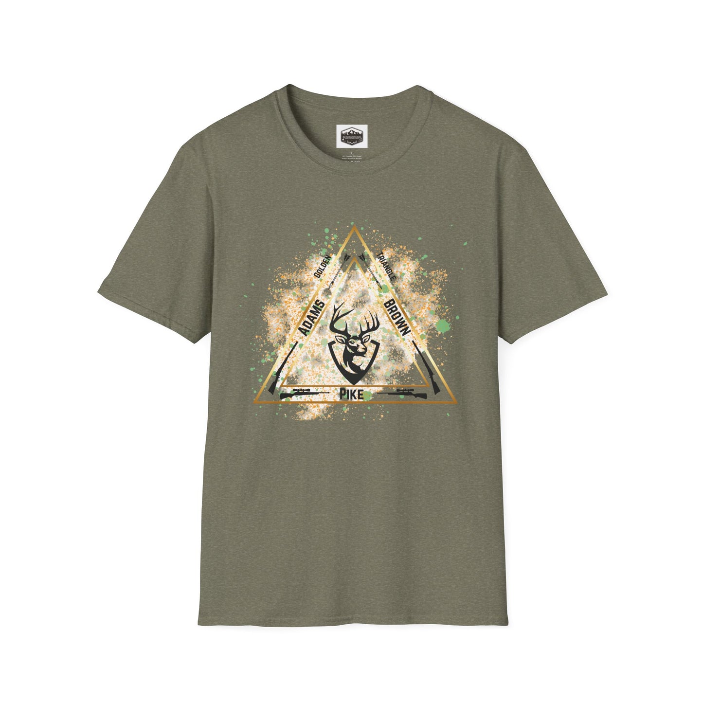 Golden Triangle Whitetail Hunter T-Shirt, Deer Hunting Shirt, Hunting Apparel, Outdoor Clothing, Hunter Gift, Camouflage Tee