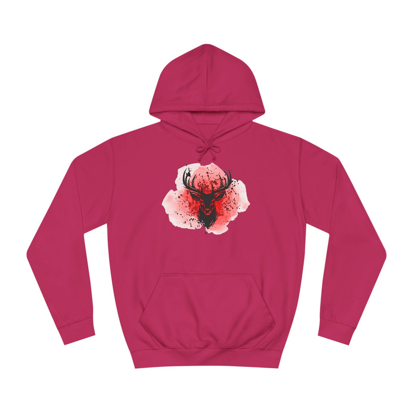 Bold Stag Graphic Unisex College Hoodie - Stylish & Comfortable