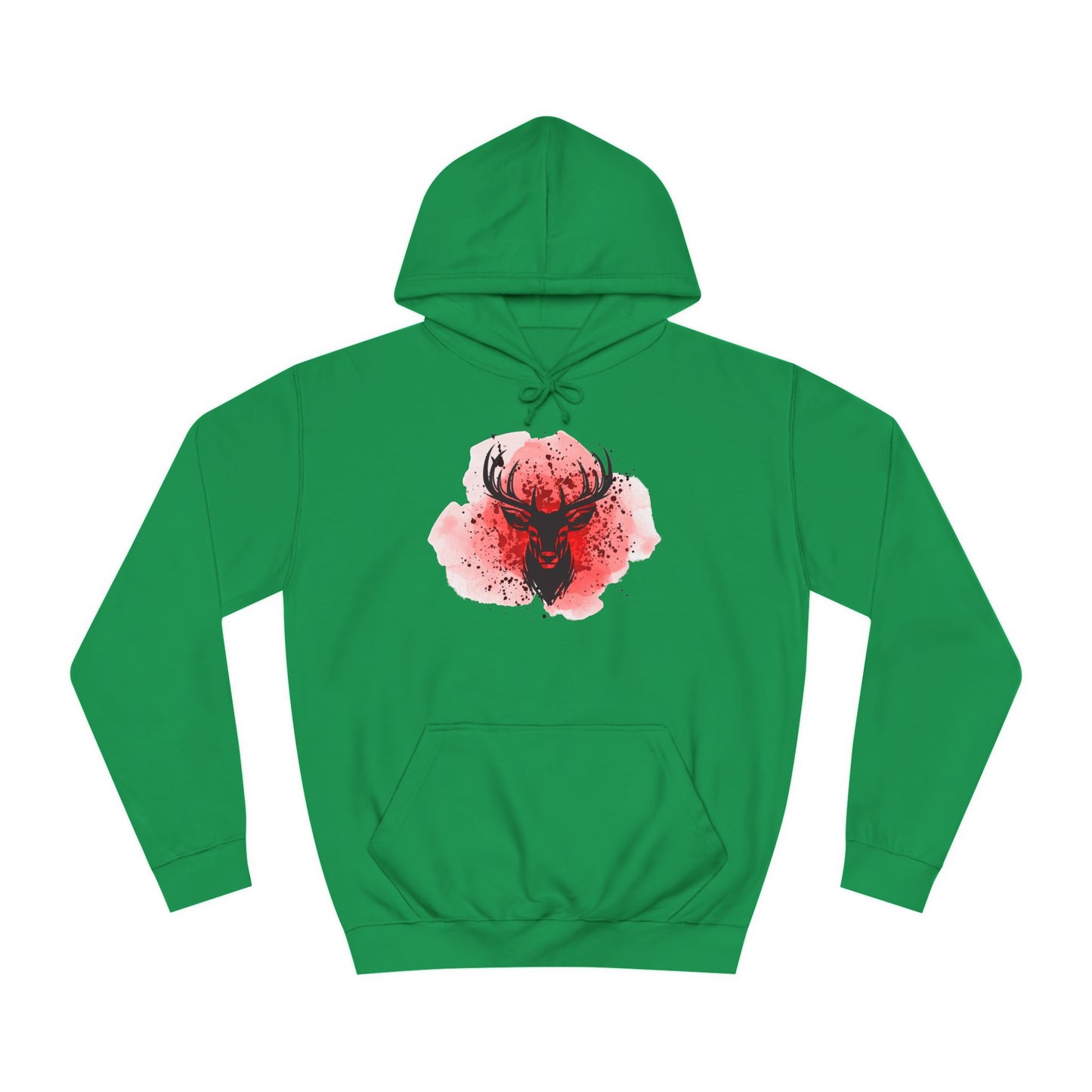 Bold Stag Graphic Unisex College Hoodie - Stylish & Comfortable