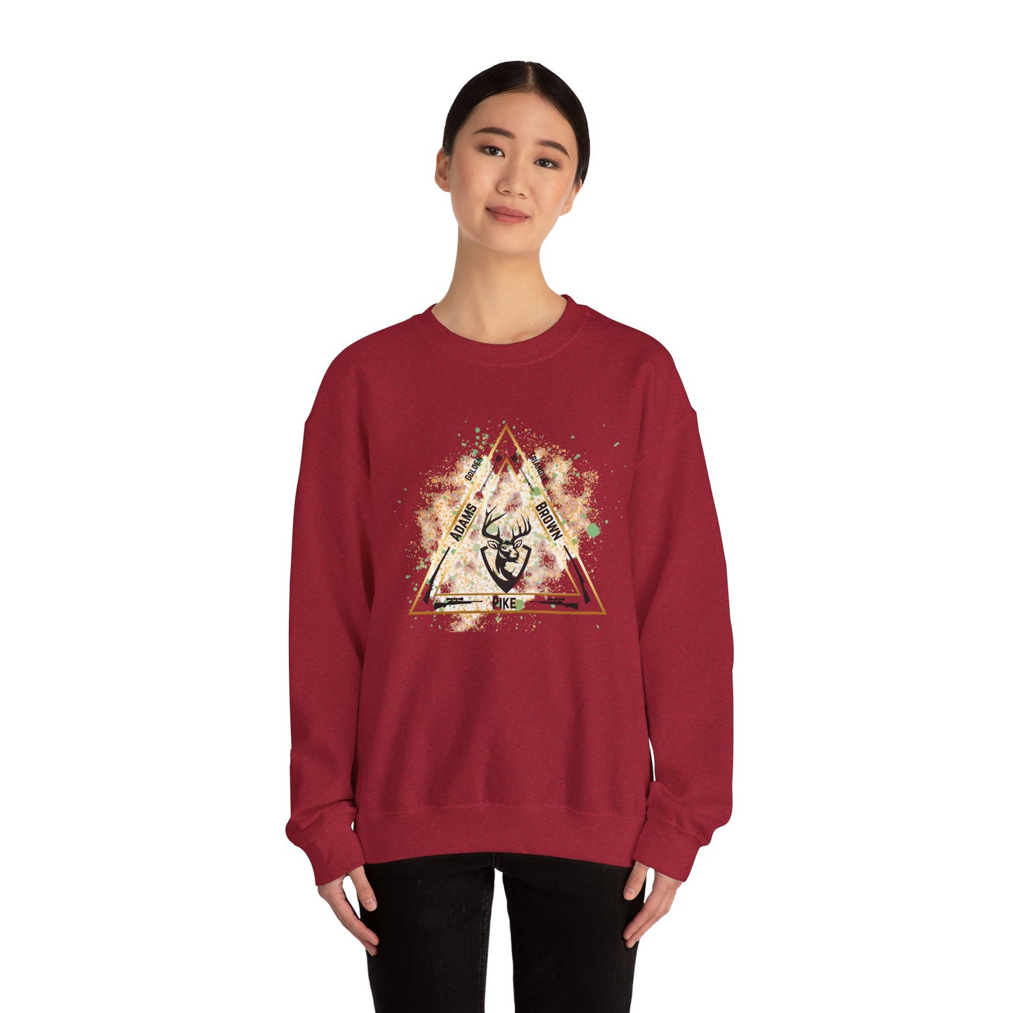 Golden Triangle Crewneck Sweatshirt for Whitetail Deer Hunters, Hunter Sweatshirt, Hunting Apparel, Outdoor Clothing, Deer Hunting Gift,