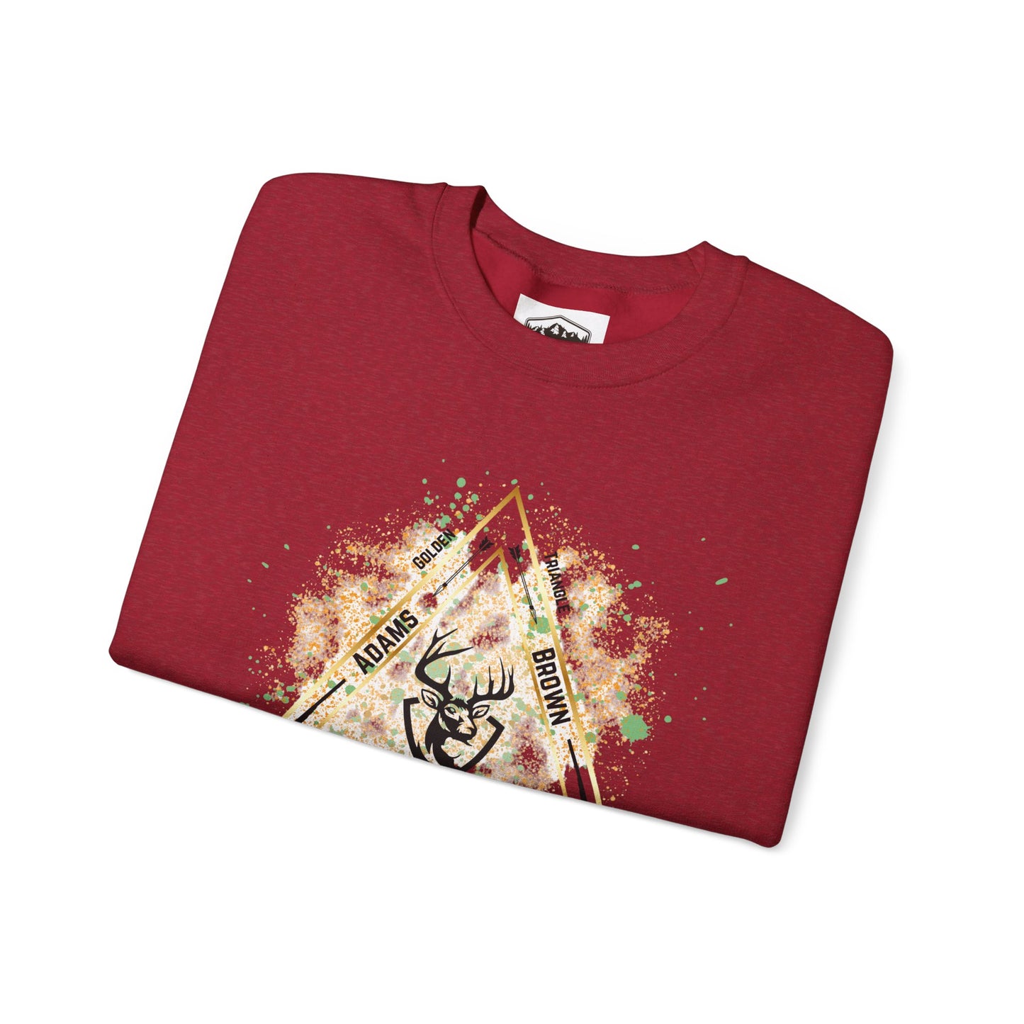 Golden Triangle Crewneck Sweatshirt for Whitetail Deer Hunters, Hunter Sweatshirt, Hunting Apparel, Outdoor Clothing, Deer Hunting Gift,
