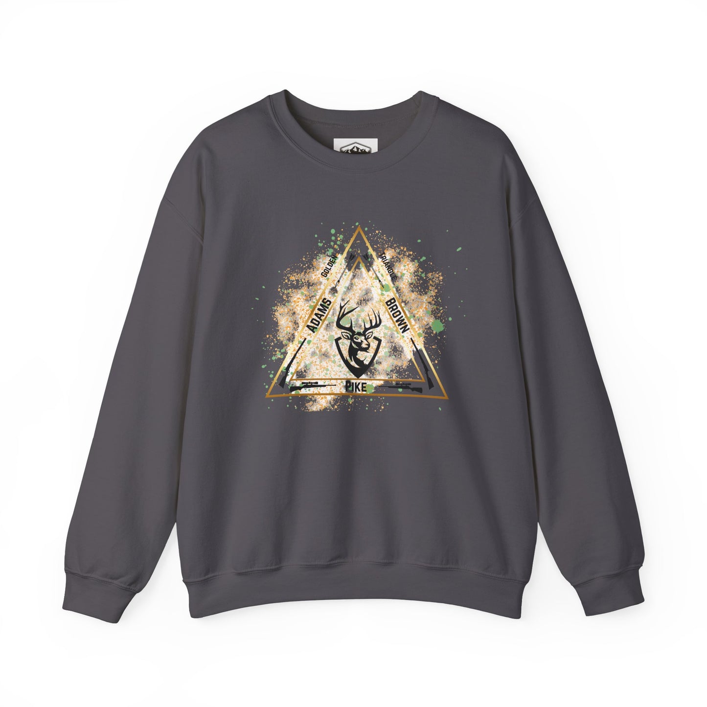 Golden Triangle Crewneck Sweatshirt for Whitetail Deer Hunters, Hunter Sweatshirt, Hunting Apparel, Outdoor Clothing, Deer Hunting Gift,