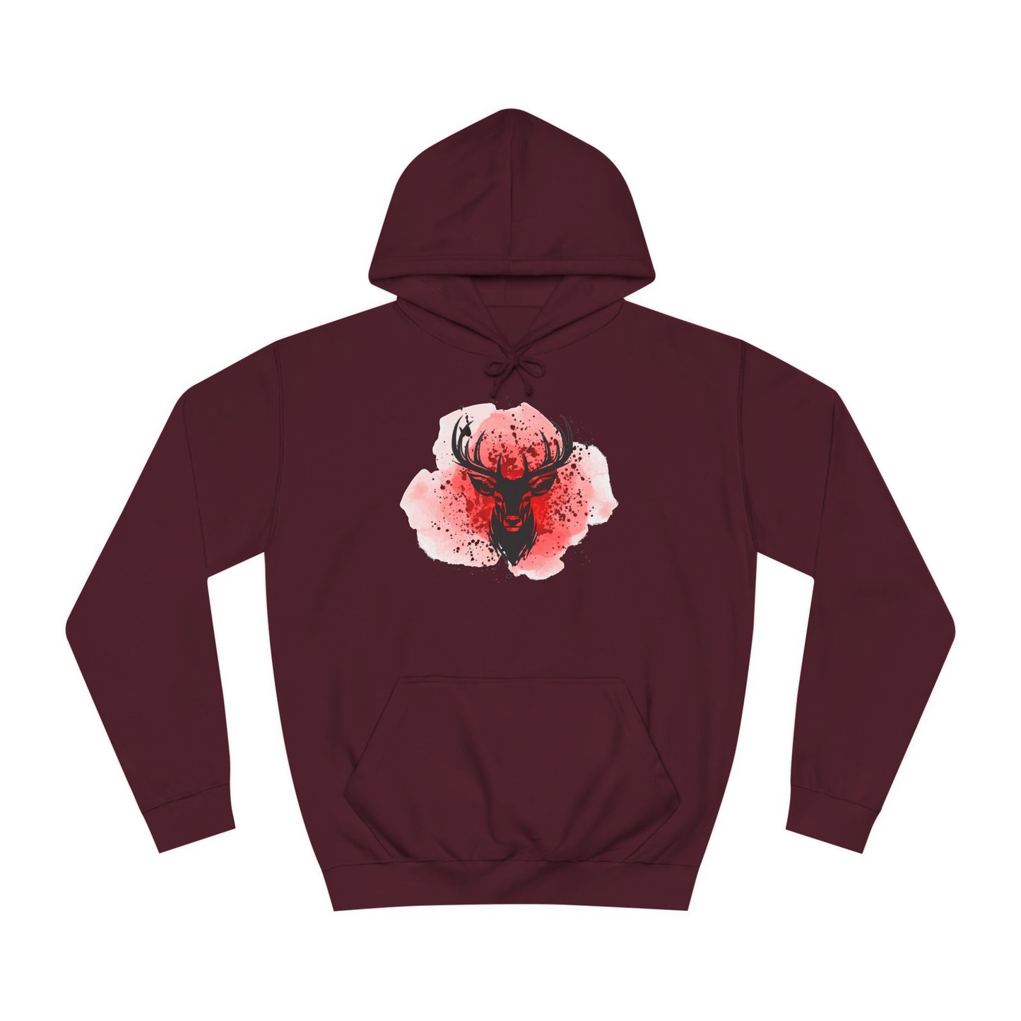 Bold Stag Graphic Unisex College Hoodie - Stylish & Comfortable