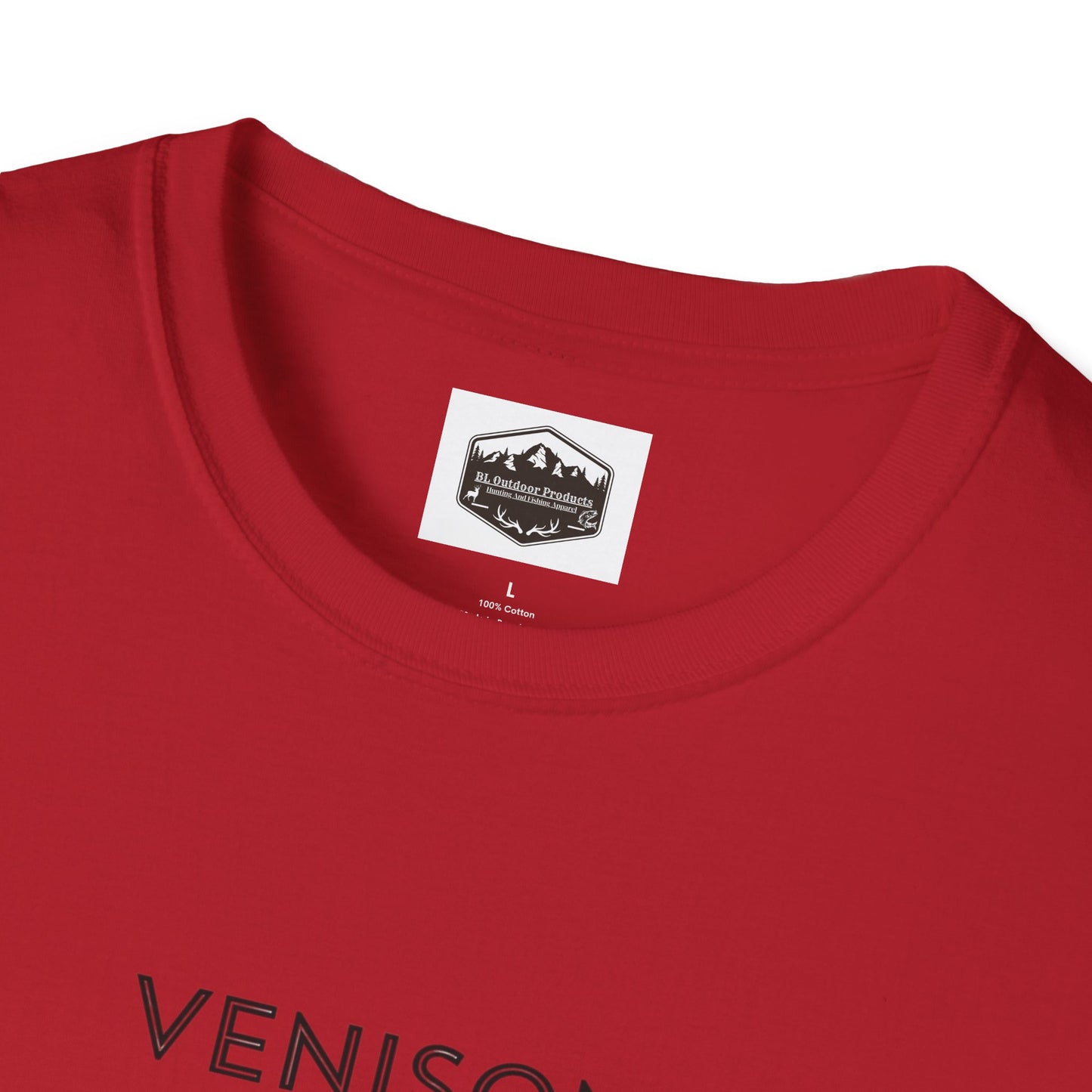 Venison Hunter T-Shirt, Unisex Softstyle Tee, Original Fast Food Graphic Shirt, Hunting Season Apparel, Hunter Gift