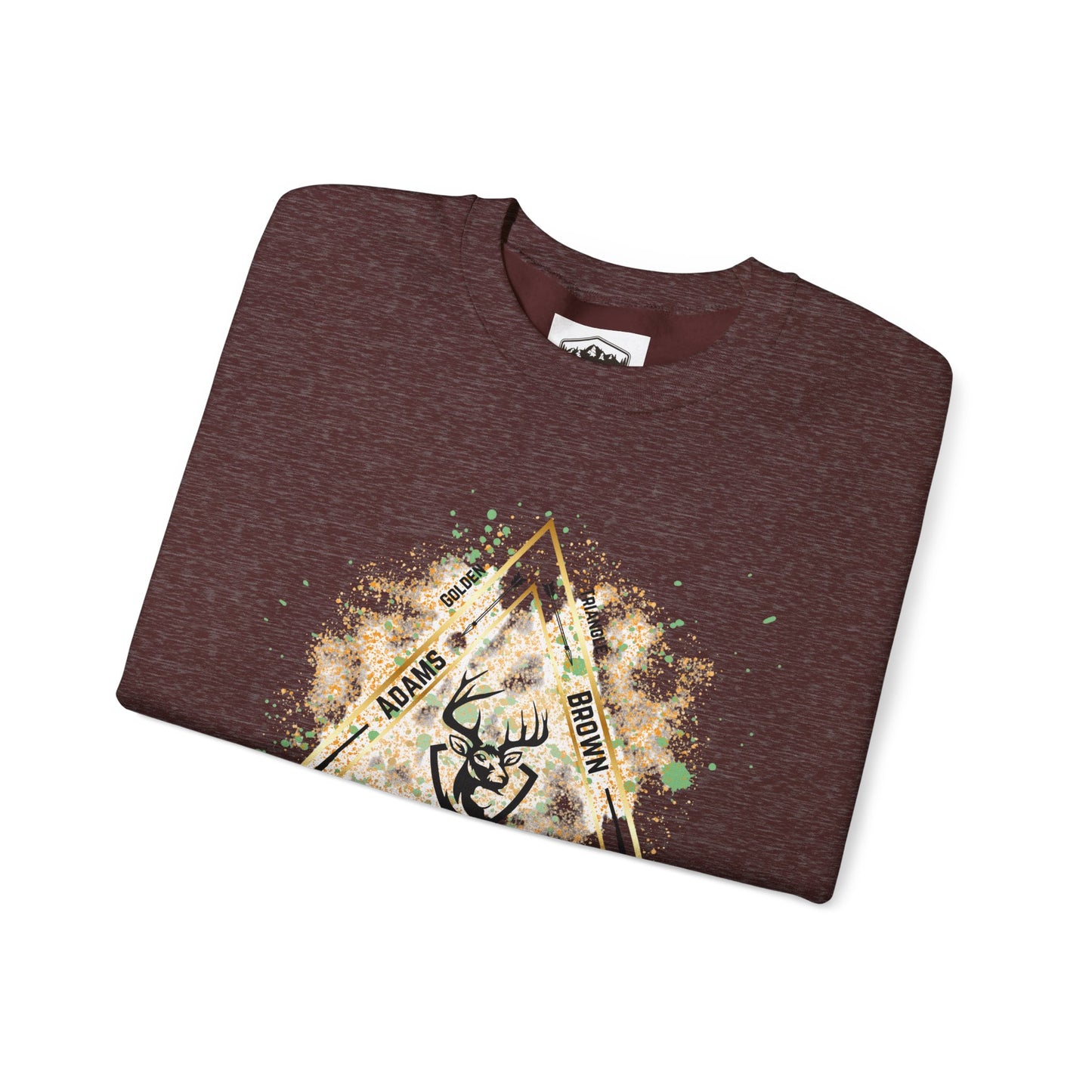 Golden Triangle Crewneck Sweatshirt for Whitetail Deer Hunters, Hunter Sweatshirt, Hunting Apparel, Outdoor Clothing, Deer Hunting Gift,