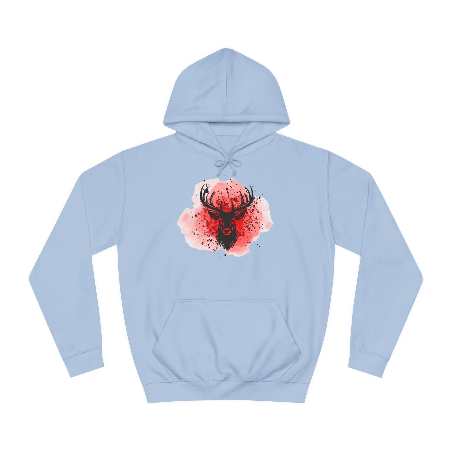 Bold Stag Graphic Unisex College Hoodie - Stylish & Comfortable